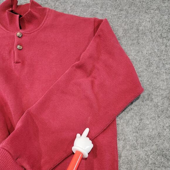 VTG 80s Patagonia Mens M Medium USA Heavy Cotton Knit Thick Polo Henley Sweater - Picture 10 of 16